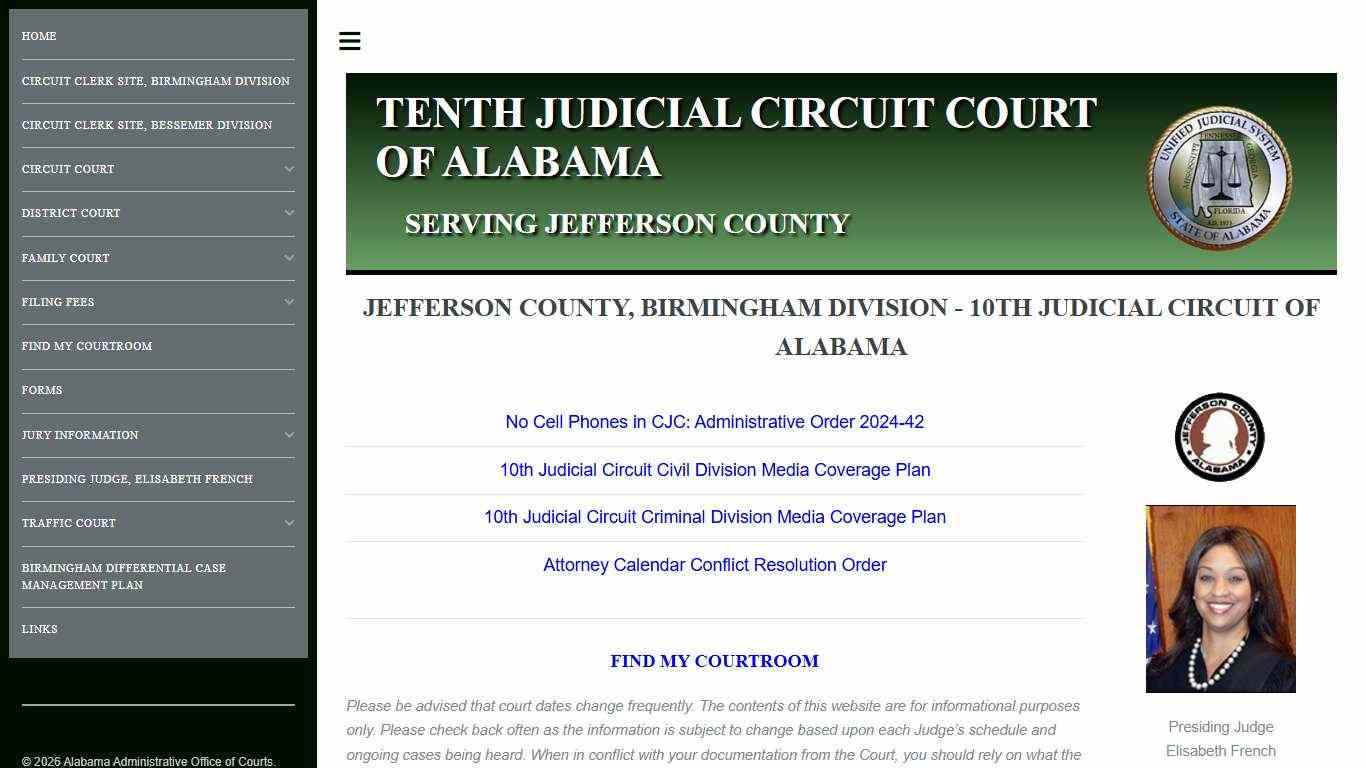 Jefferson County, Birmingham Division - 10th Judicial Circuit of Alabama